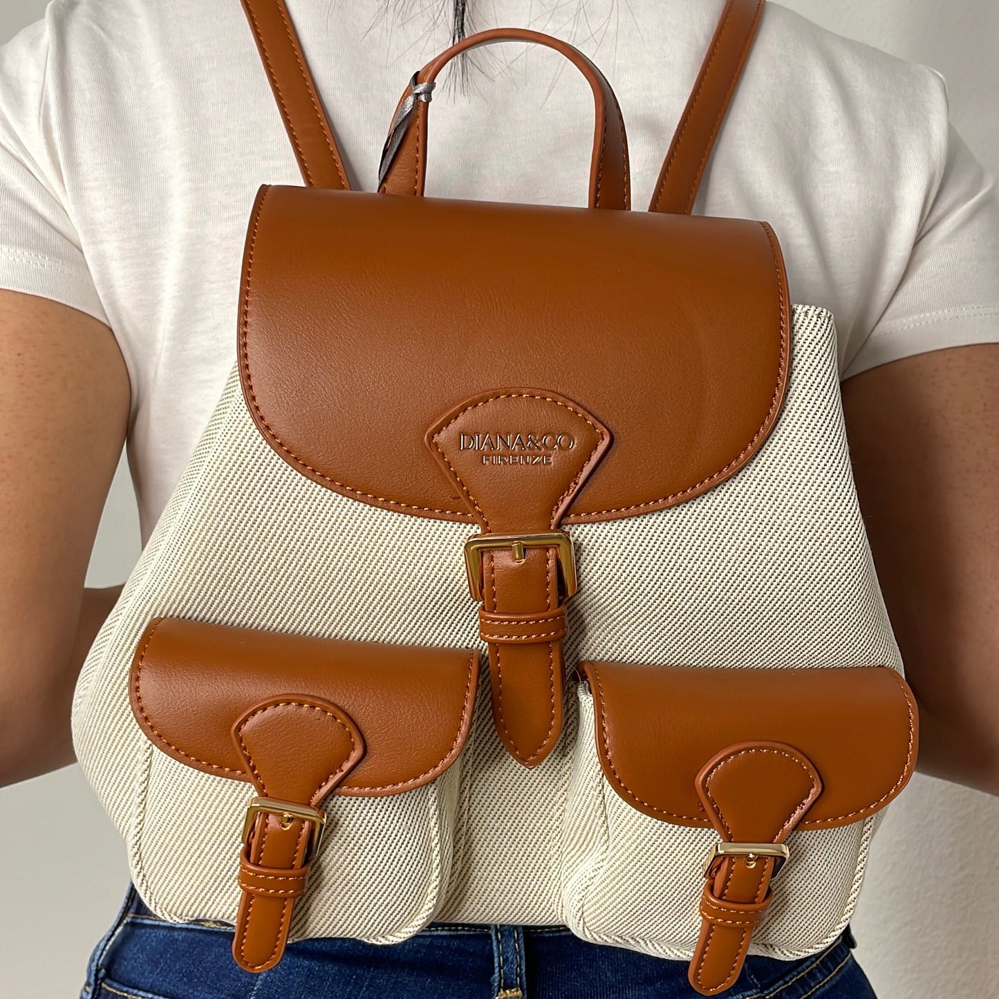 MOCHILA DE LONA PARA MUJER AMPLIA