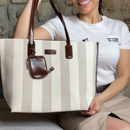 BOLSO SHOPPER RAYAS